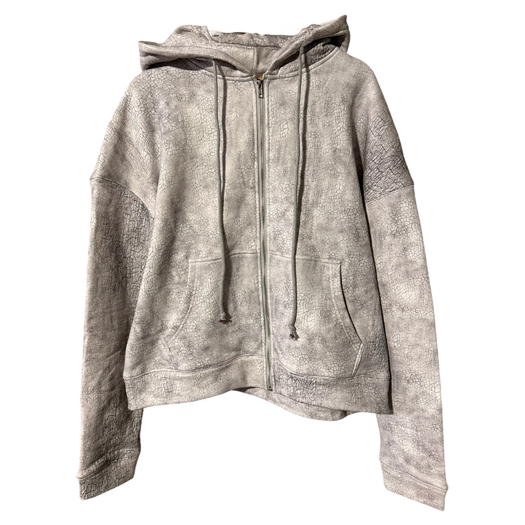 Trompe L'oeil Cracked Zip Up