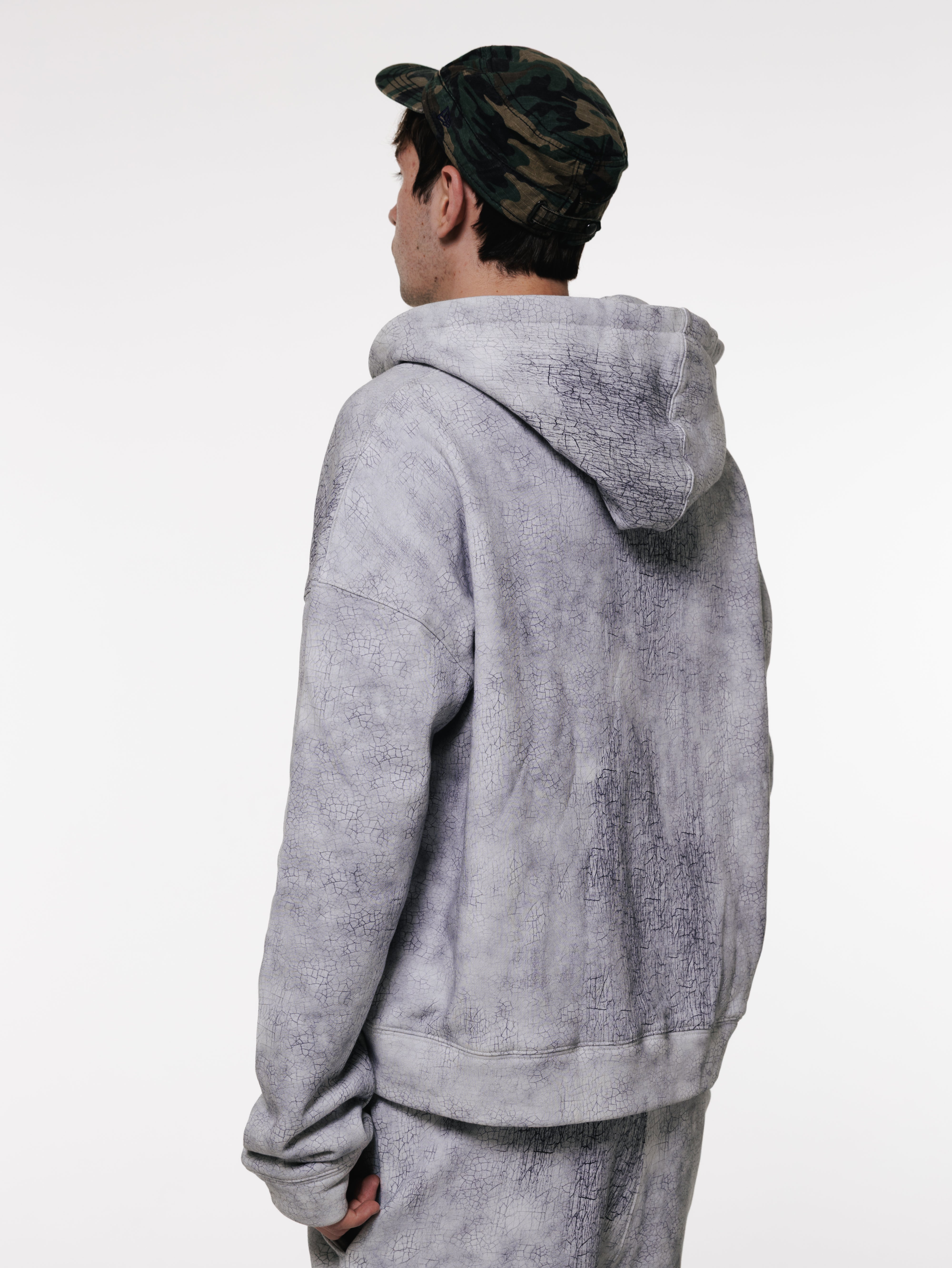 Trompe L'oeil Cracked Zip Up