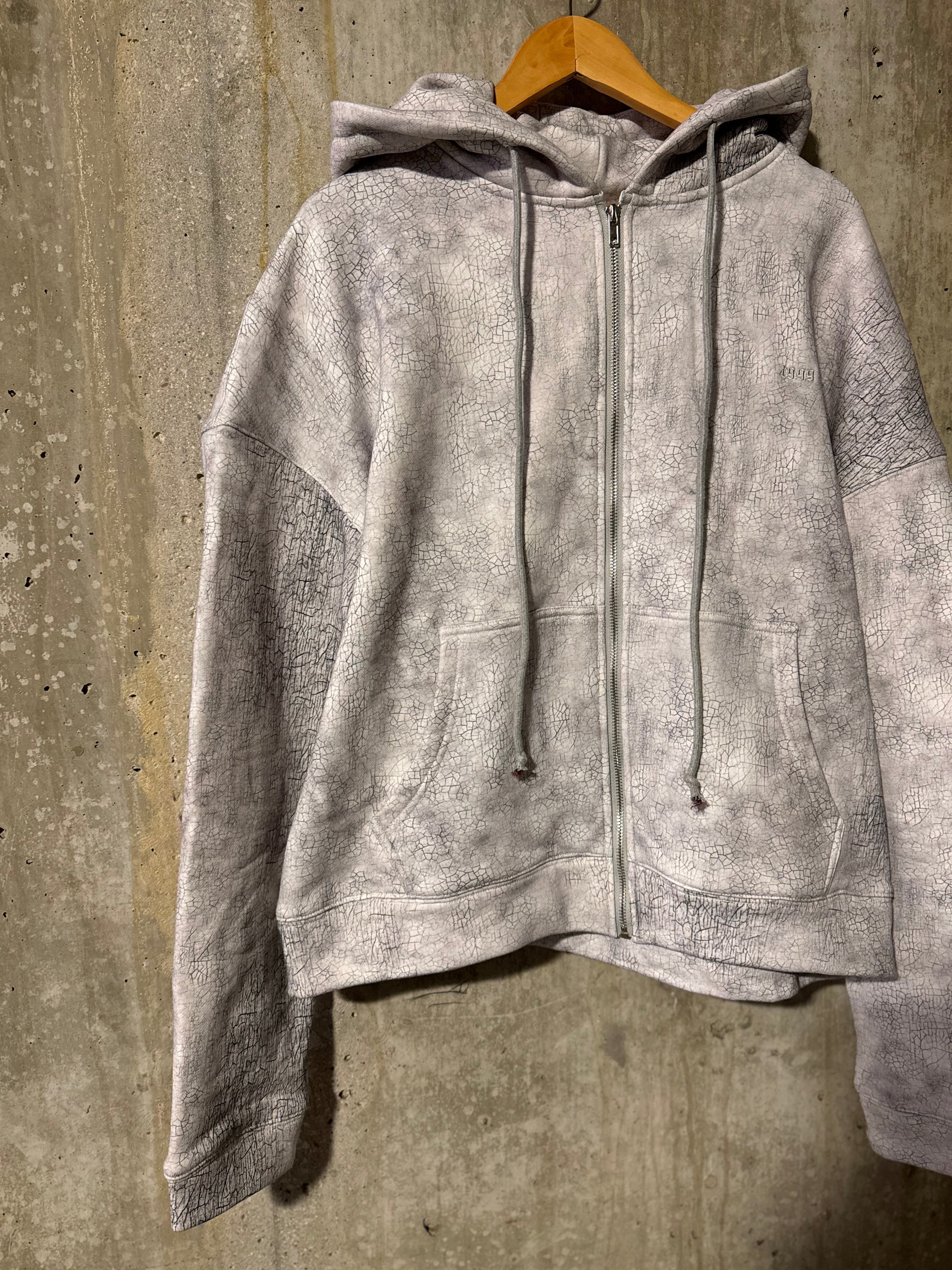 Trompe L'oeil Cracked Zip Up
