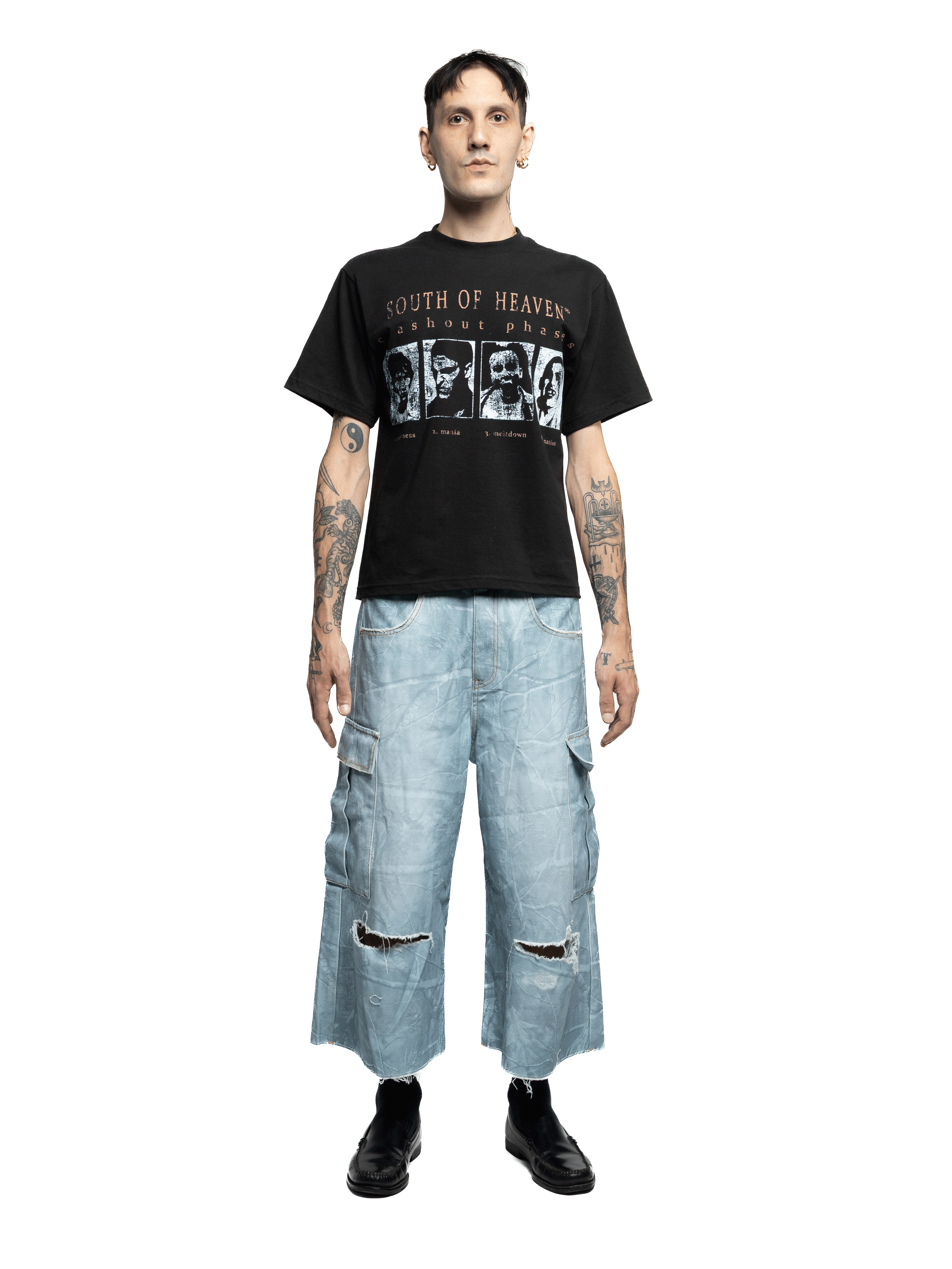 COMBAT - LONG CAMO JORTS SKY BLUE