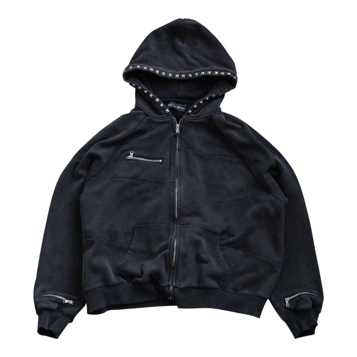 "Nightfall" Studded Zip Hoodie (Unisex)