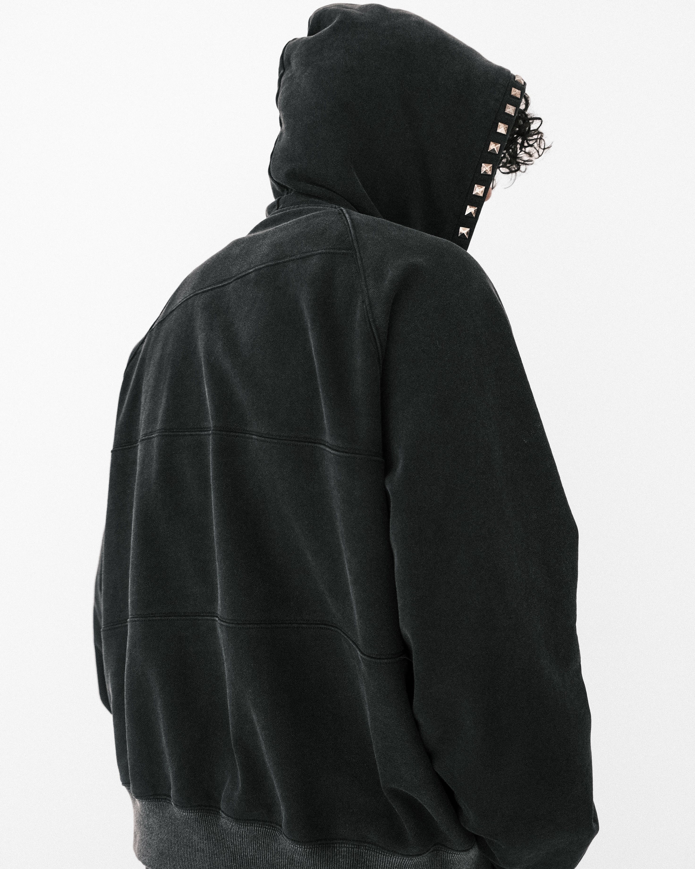 "Nightfall" Studded Zip Hoodie (Unisex)