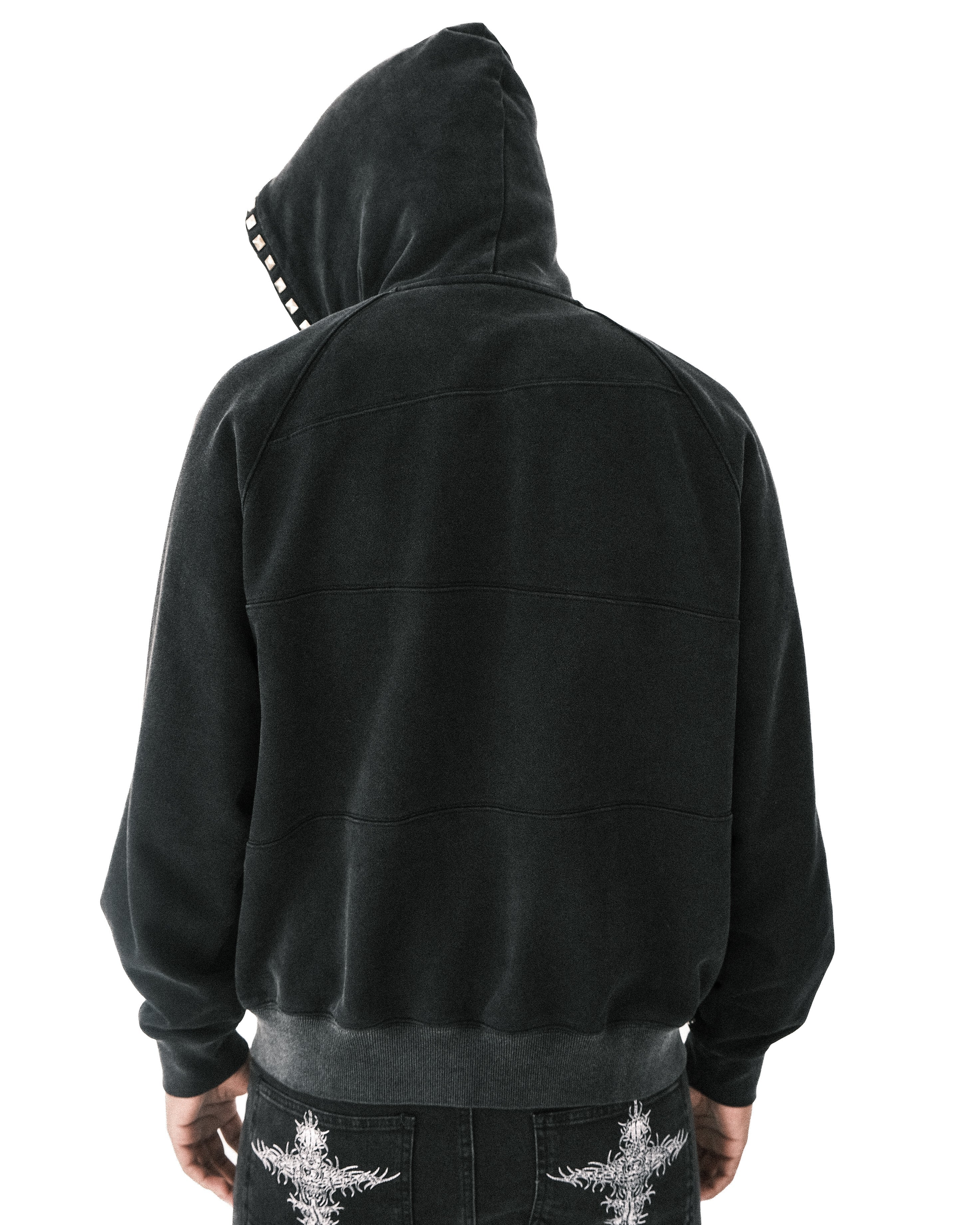 "Nightfall" Studded Zip Hoodie (Unisex)