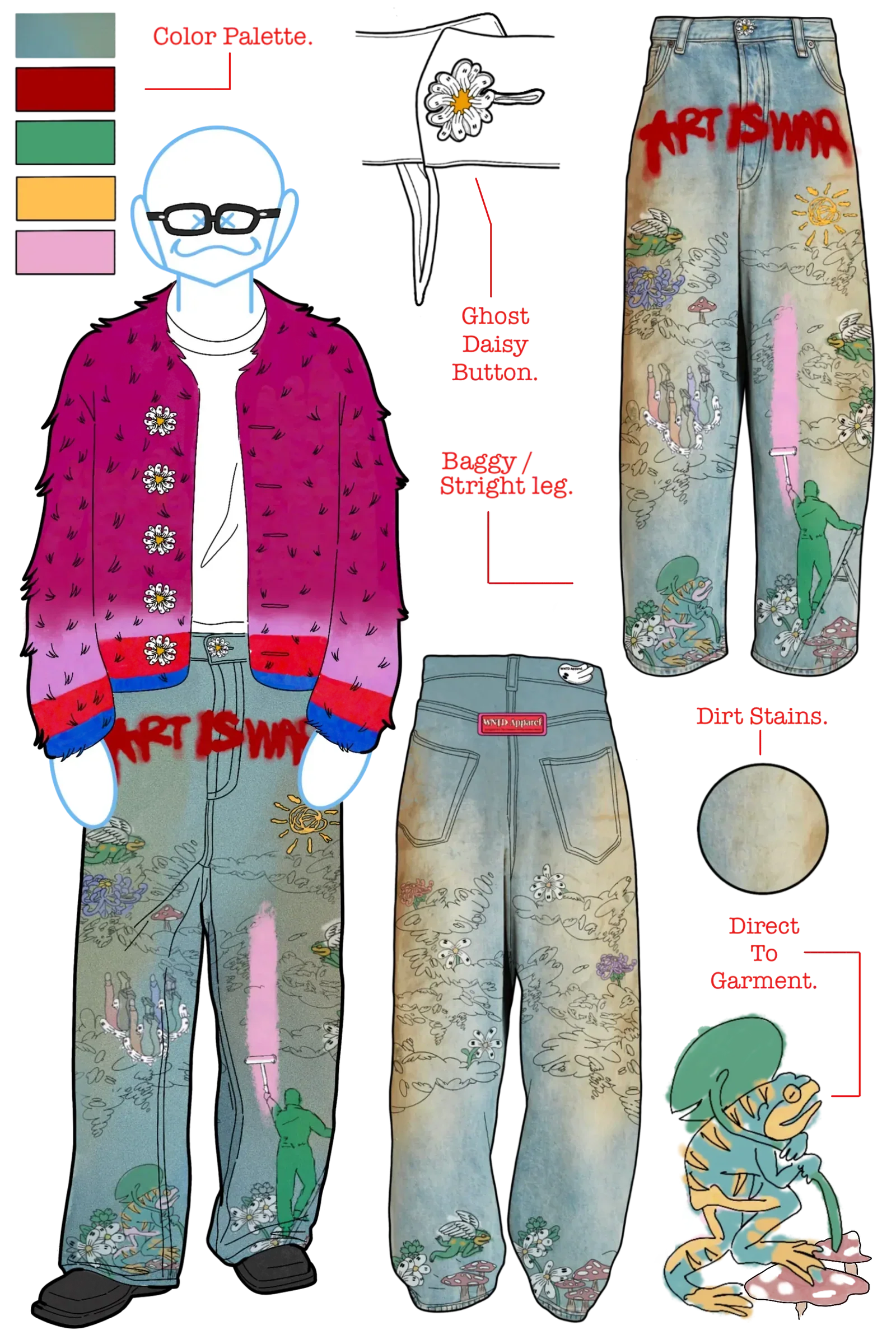 ART IS WAR PAINTER PANTS