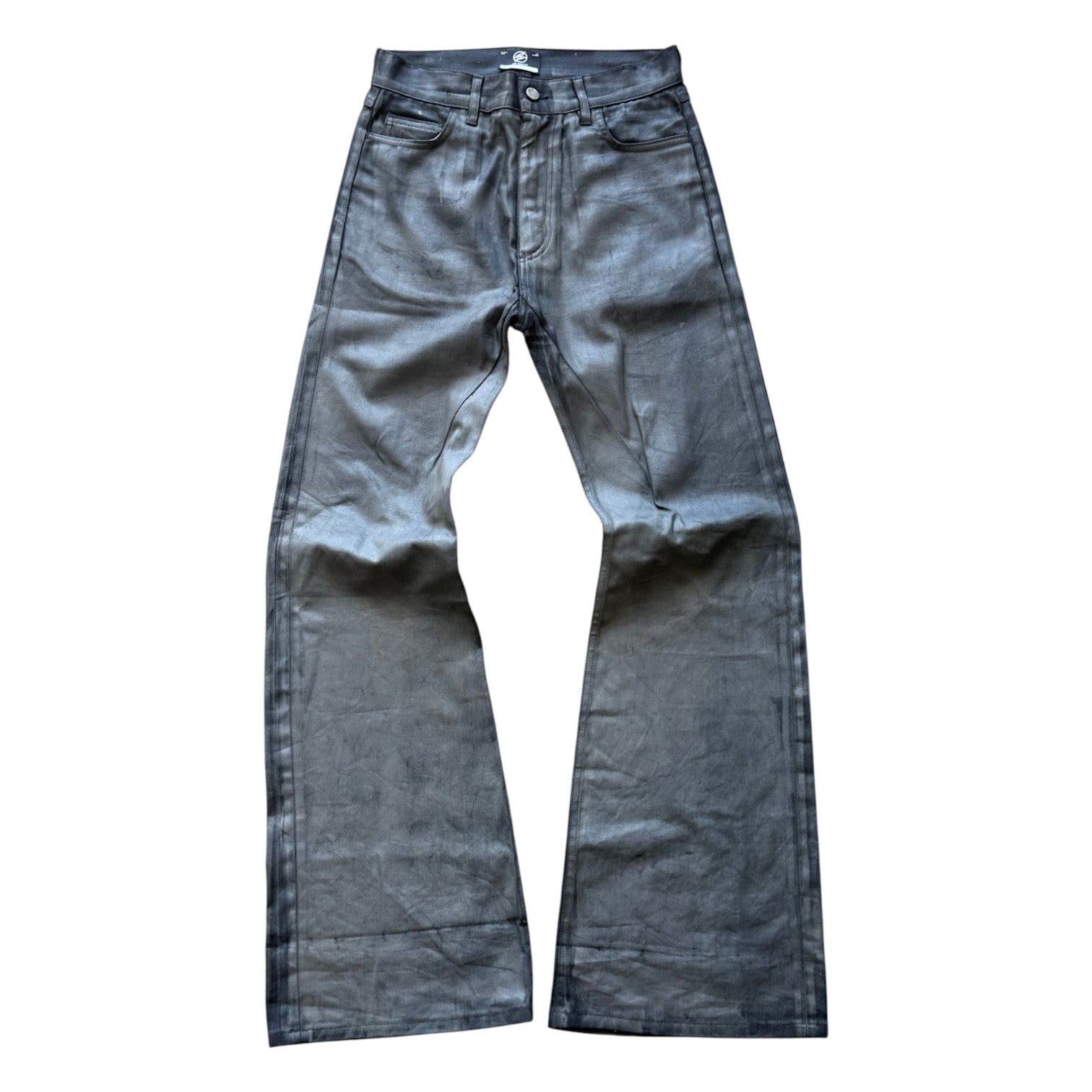 BASE .01 'SMOKE GREY' COATED DENIM