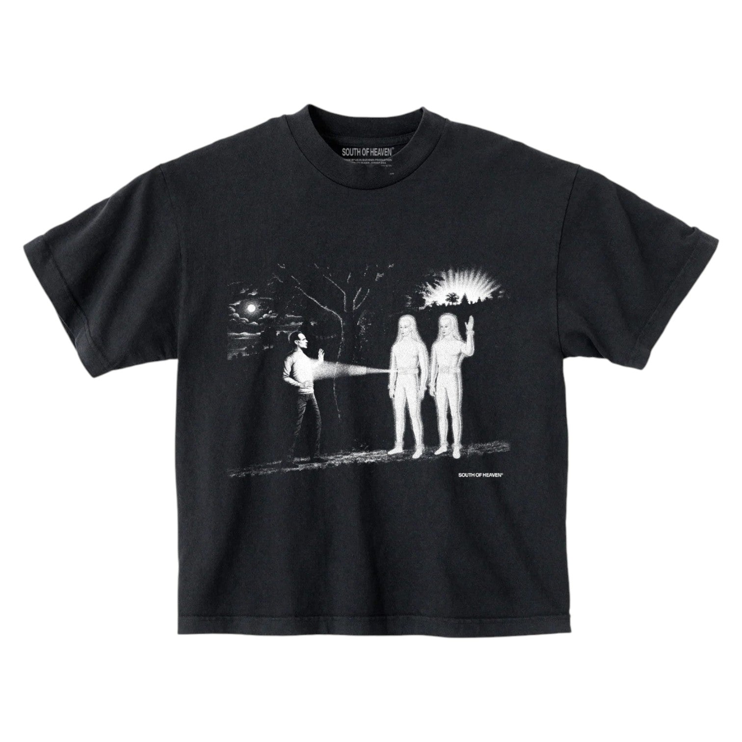 DEEP STATE - Heavy Box Tee Black