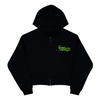 Blessed Black Terry Crop-Zip [S-XL]